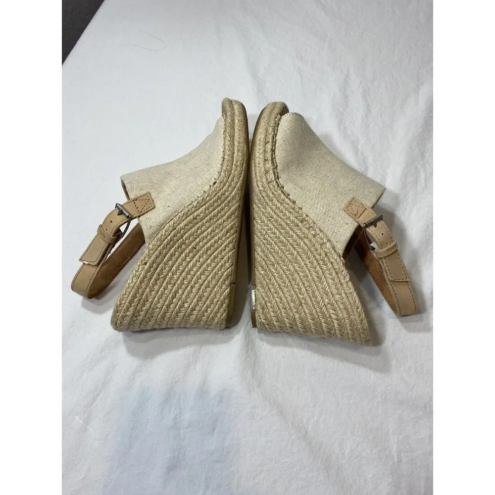 Toms Women's Monica Espadrille Wedge Open Toe Sandal Shoe‎ Casual Size 9.5W